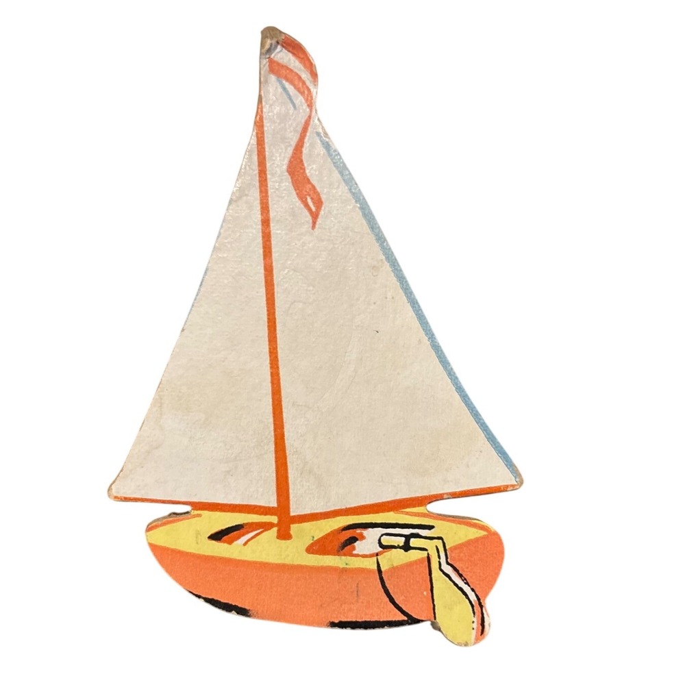 Vintage Style Sailboat Decoration Wall Decor Nautical Themed The Dolly Toy‎ Co